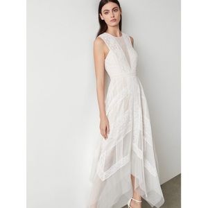 BCBG Andi Midi Dress - Ivory and nude Sz10